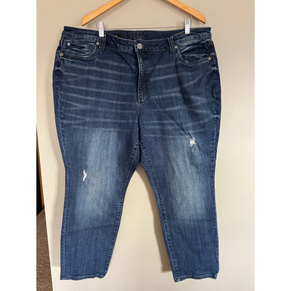 KUT from the Kloth Katy Boyfriend Jeans Women's Plus 20W Distressed Denim Pants